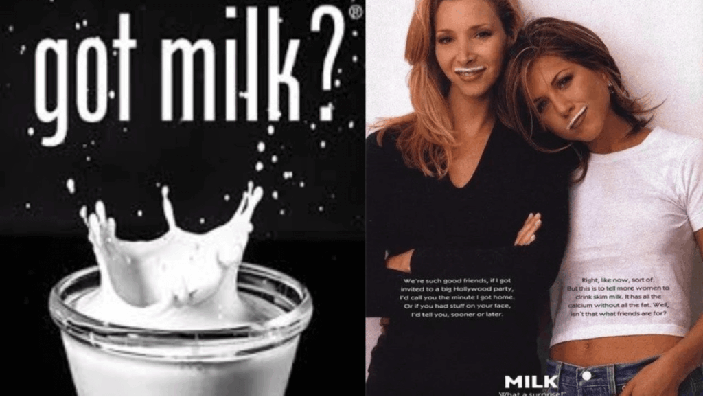 Got Milk? advertisement featuring Jennifer Aniston and Lisa Kudrow